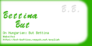 bettina but business card